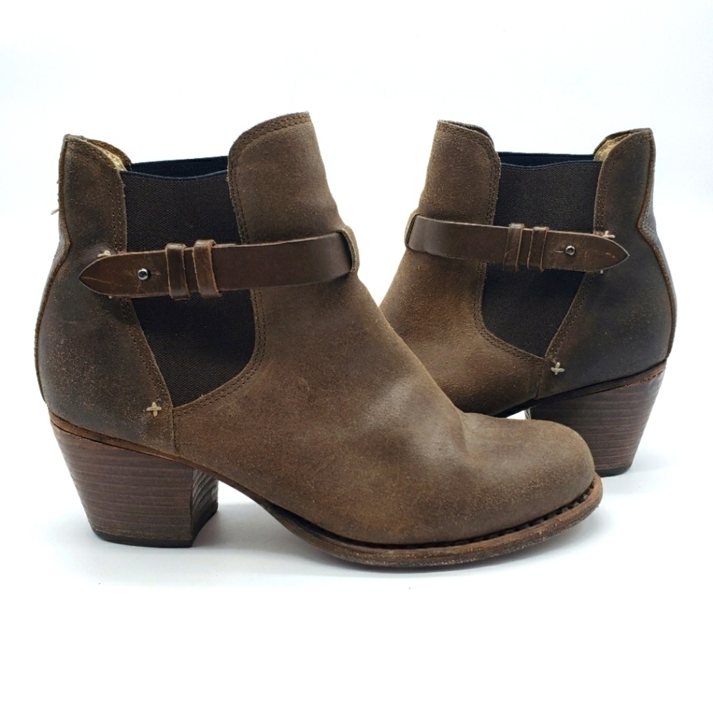 Rag and Bone women US 7.5 brown ankle booties EU 37.5 Handmade all leather